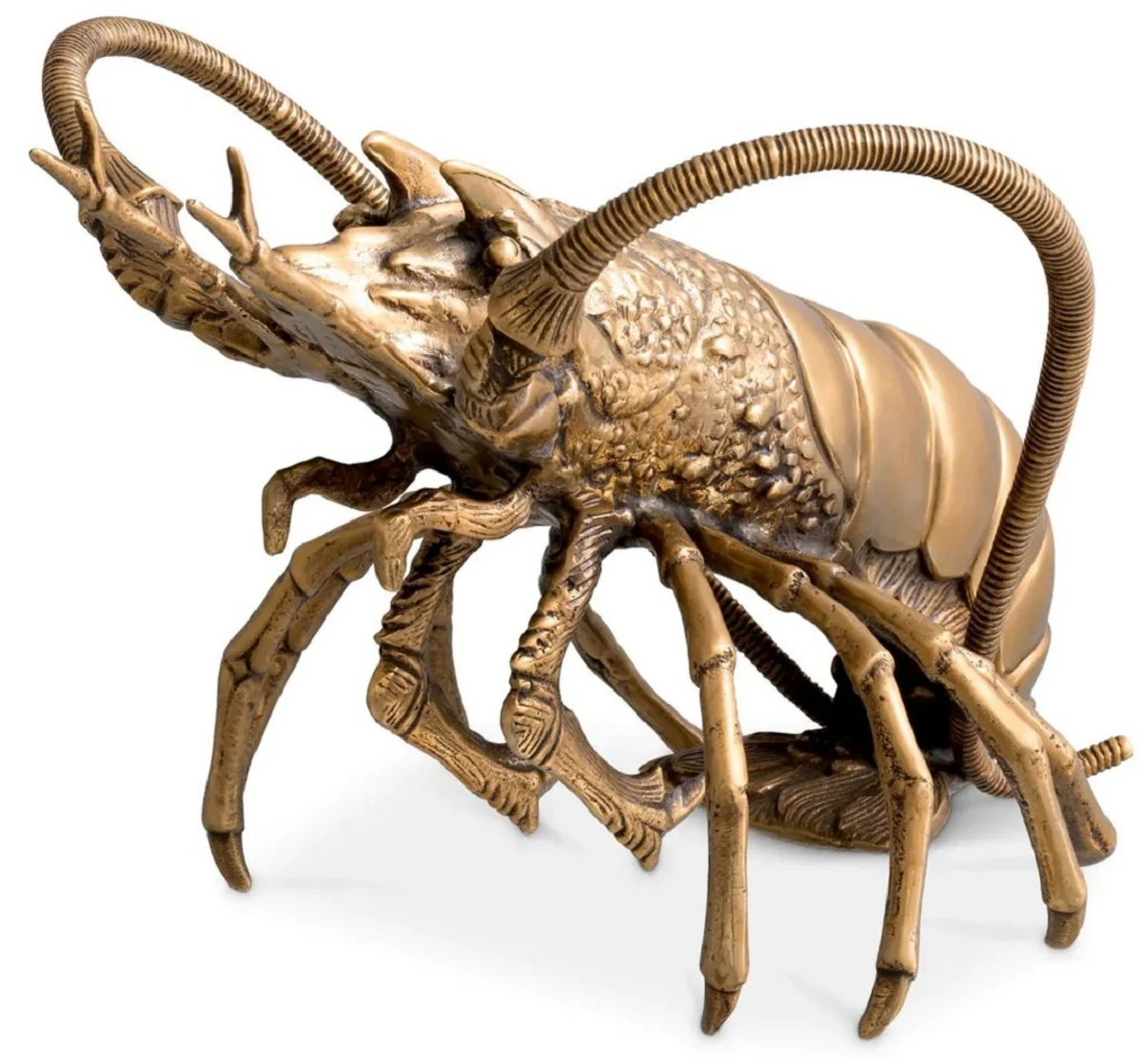 Casa Padrino figura decorativa de lujo langosta latón vintage 24 cm