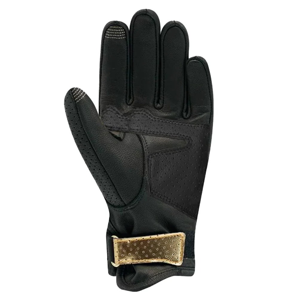 GUANTES VERANO RACER SHIRLEY GASOLINE LADY NEGRO / ORO