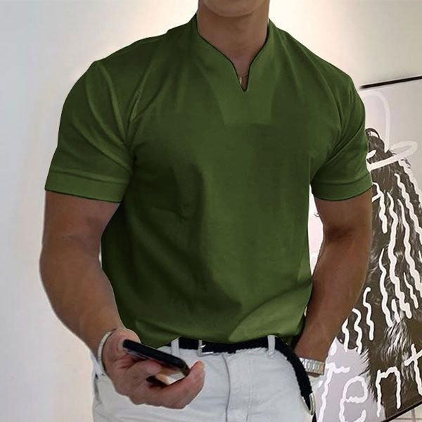 Gentleman business pocket short-sleeved fitness T-shirt