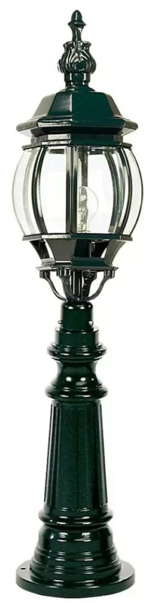 Casa Padrino linterna de jardín Art Nouveau verde Ø 20 x A. 99 cm - Elegante lámpara de pie para exterior - Iluminación exterior nostálgica