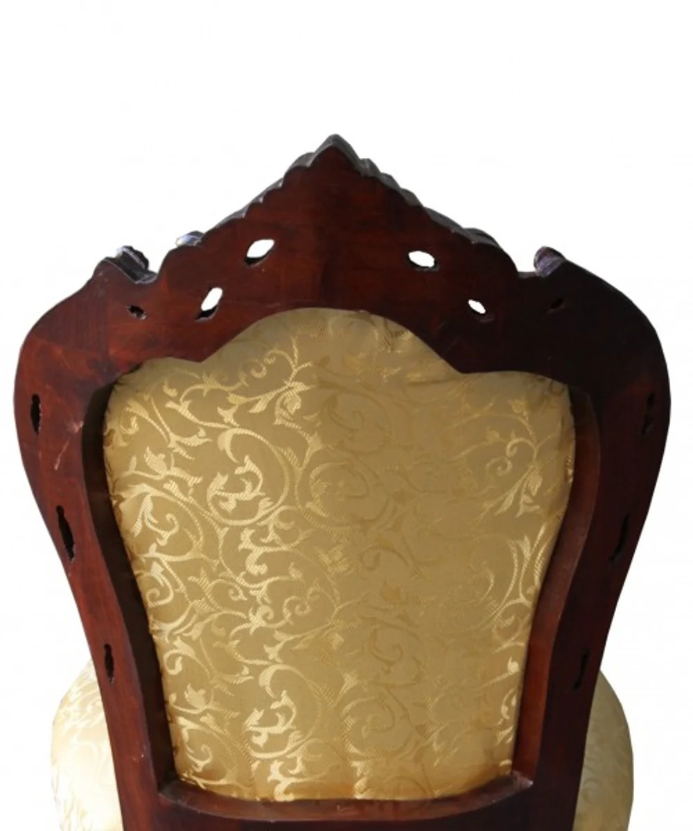 Patr¨®n Casa Padrino barroco Cena de la silla del oro / de Brown - muebles barrocos de estilo antiguo