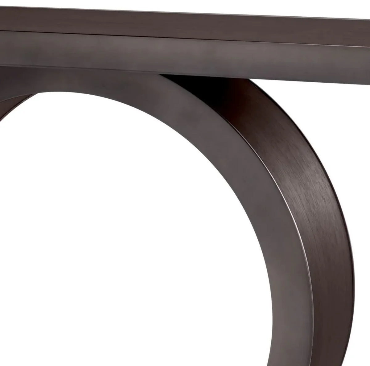 Casa Padrino consola de lujo moca / bronce 130 x 30 x A. 76,5 cm - Consola rectangular de madera maciza - Muebles de lujo - Muebles de sal¨®n - Interiores de lujo