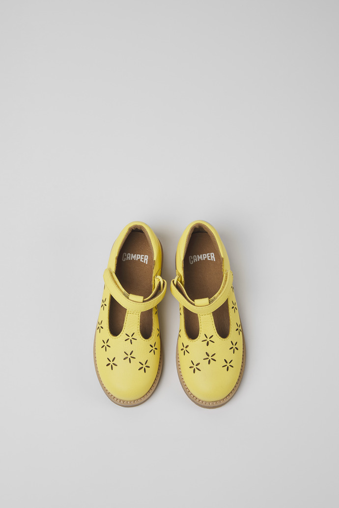 Savina Yellow leather shoes for kids