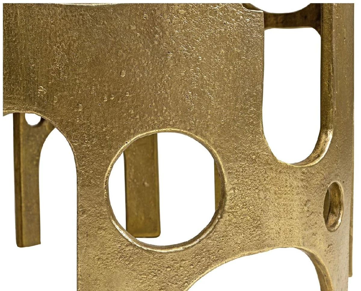 Casa Padrino mesa auxiliar de dise?o bronce ? 50 x A. 60 cm - Mesa redonda de aluminio - Muebles de sal¨®n - Muebles de lujo - Muebles de dise?o - Interiores de lujo - Interiores de dise?o