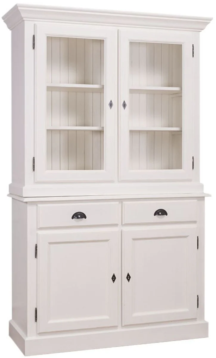 Casa Padrino gabinete de cocina de estilo campestre blanco 128 x 45 x H. 200 cm - Muebles de Cocina de Estilo Campestre