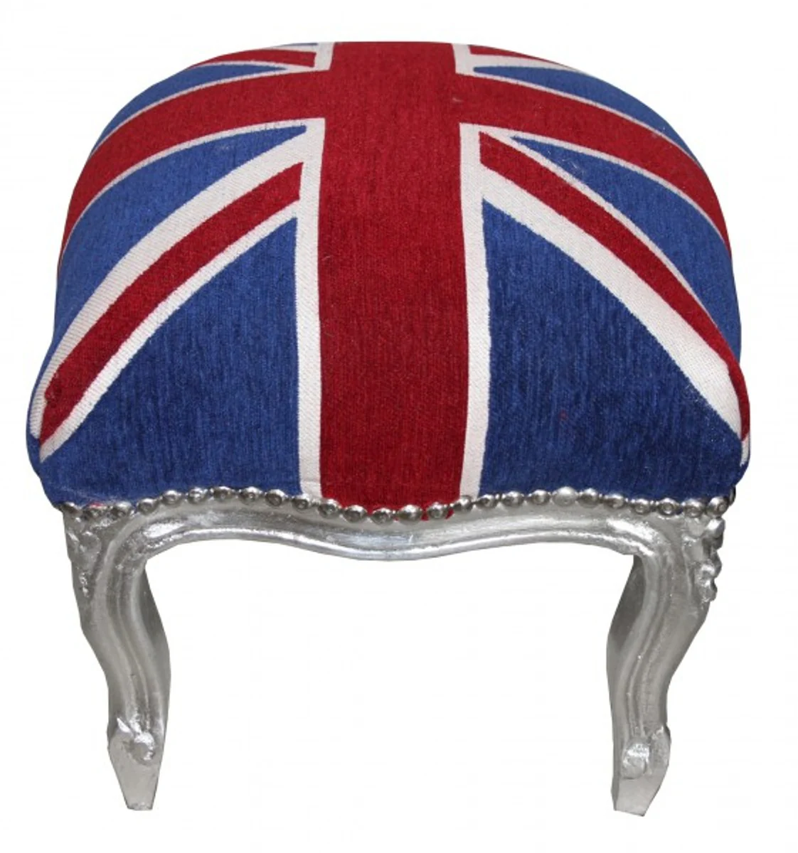 Casa Padrino barroco estrado Uni¨®n Jack / plata - Ingl¨¦s heces Decaigas antiguo estilo de Inglaterra