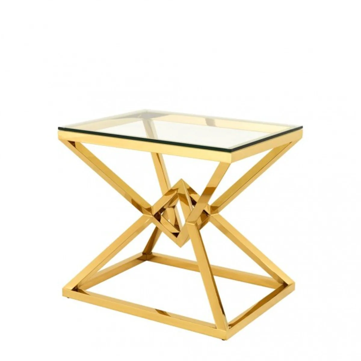 Casa Padrino luxury side table stainless steel gold finish 65 x 50 x H 60 cm - table furniture