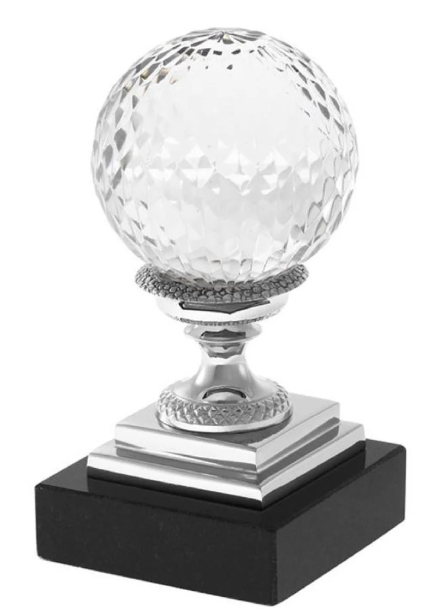 Casa Padrino conjunto de decoración de lujo plata / negro - Accesorios de Sala de Estar de Diseño