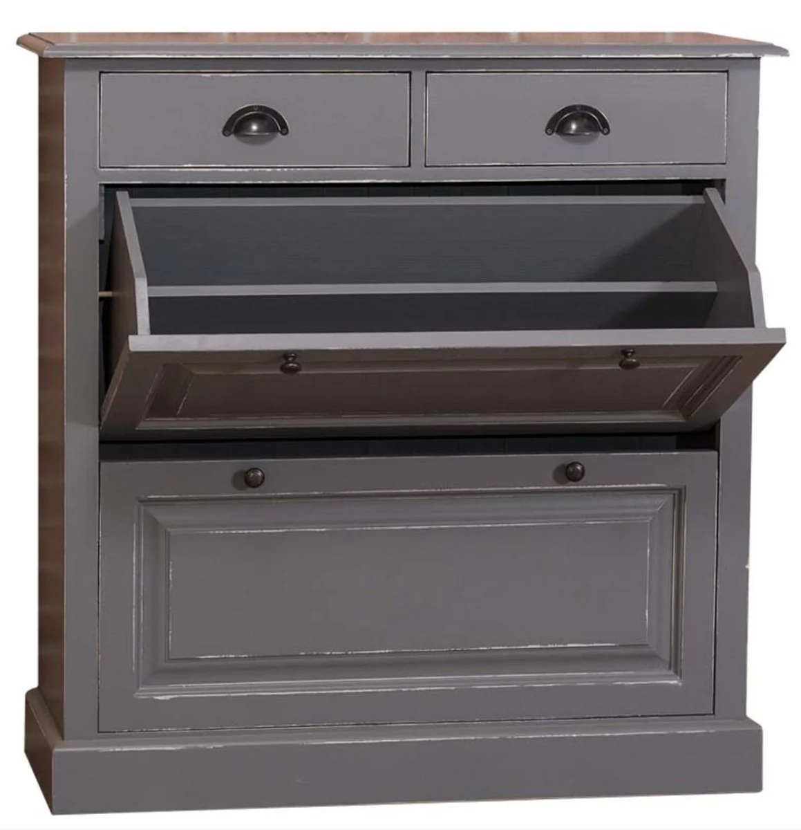 Casa Padrino country style shoe cabinet antique style gray 103 x 35 x H. 105 cm - Country Style Furniture