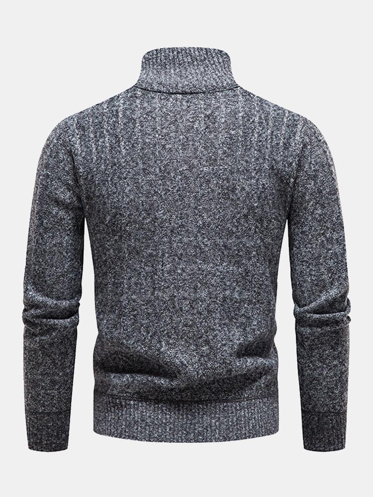 Textured Quarter Zip Sweater
