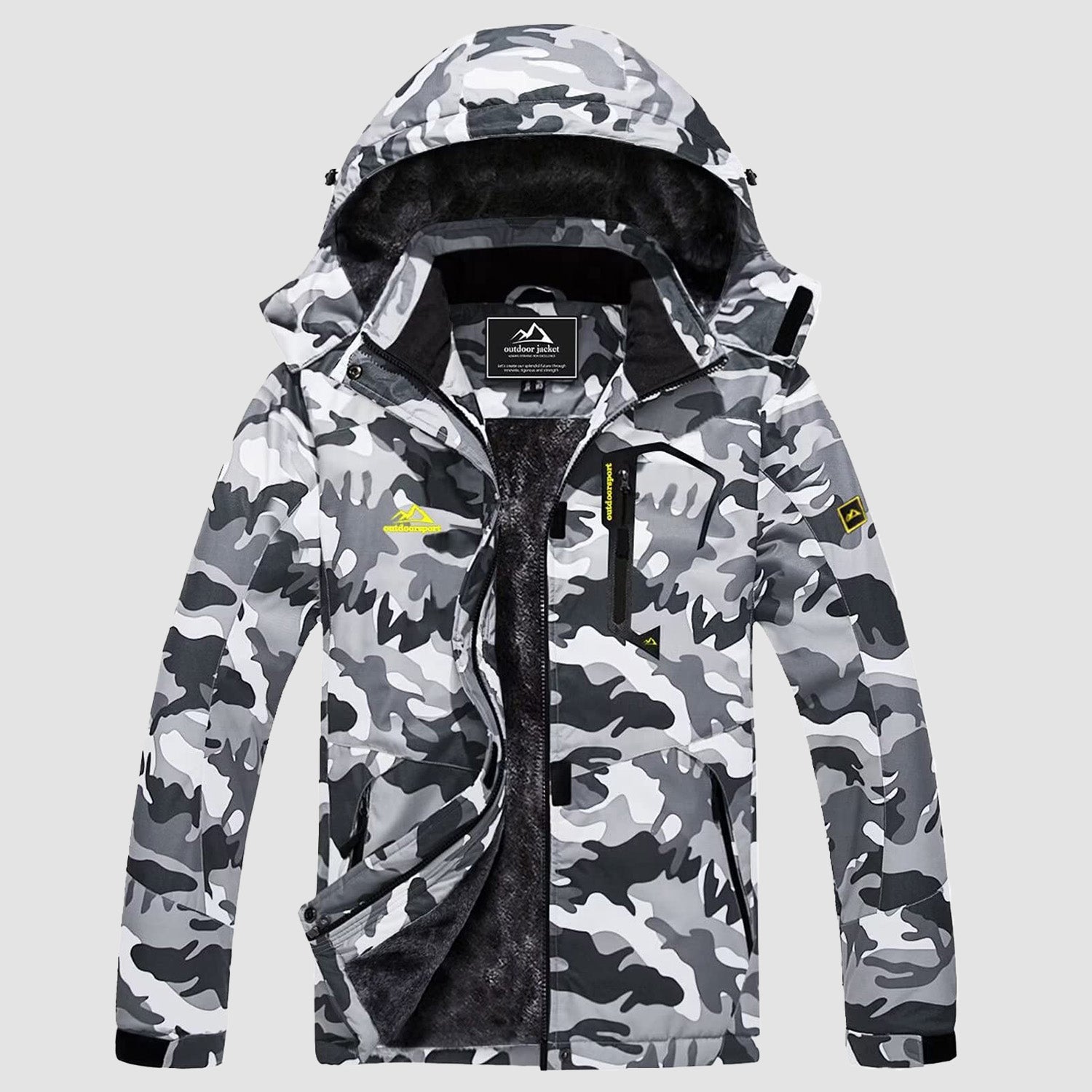 Women's Winter Coats Water Resistant Ski Snow Jacket Warm Fleece Parka Raincoats with 4 Pockets