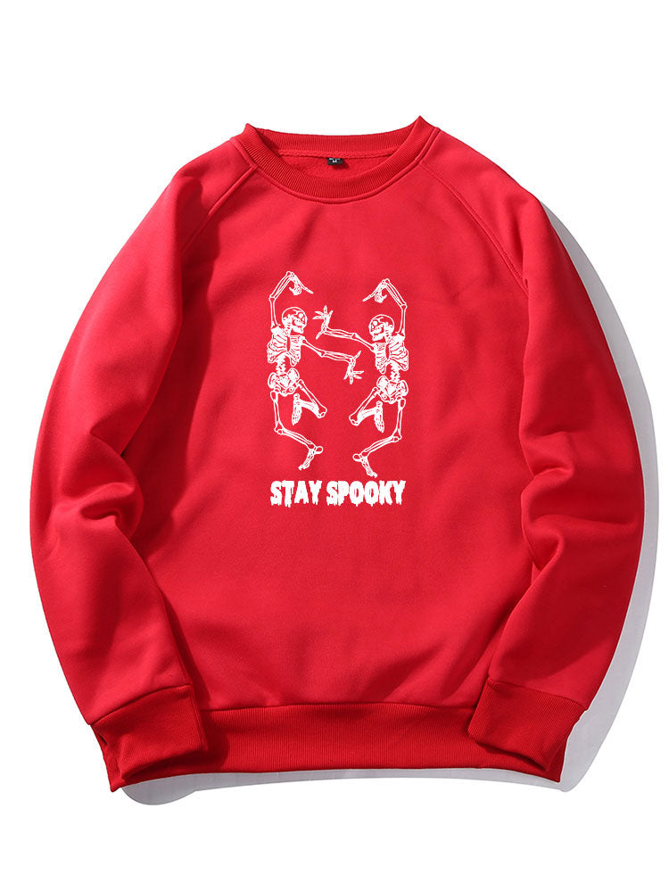 Halloween Funny Skeleton Print Sweatshirt