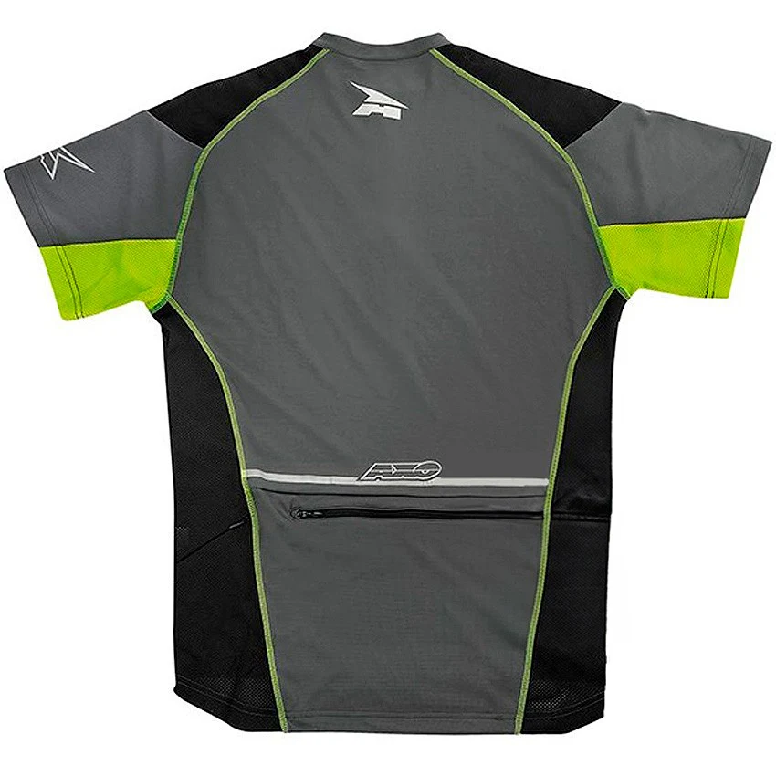 CAMISETA MOUNTAIN BIKE AXO TRAIL - GRIS / LIMA