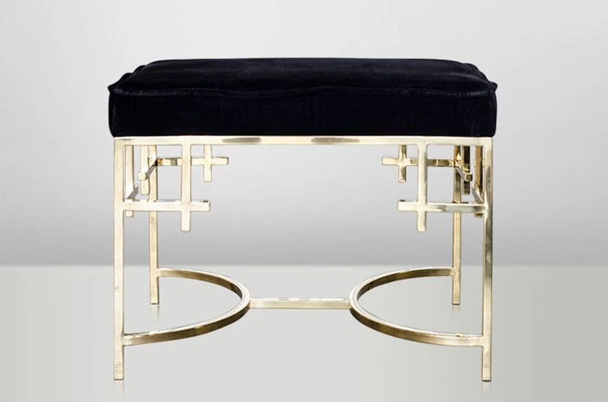 Casa Padrino Art Deco de acero heces oro de lujo - muebles Art Nouveau Vintage