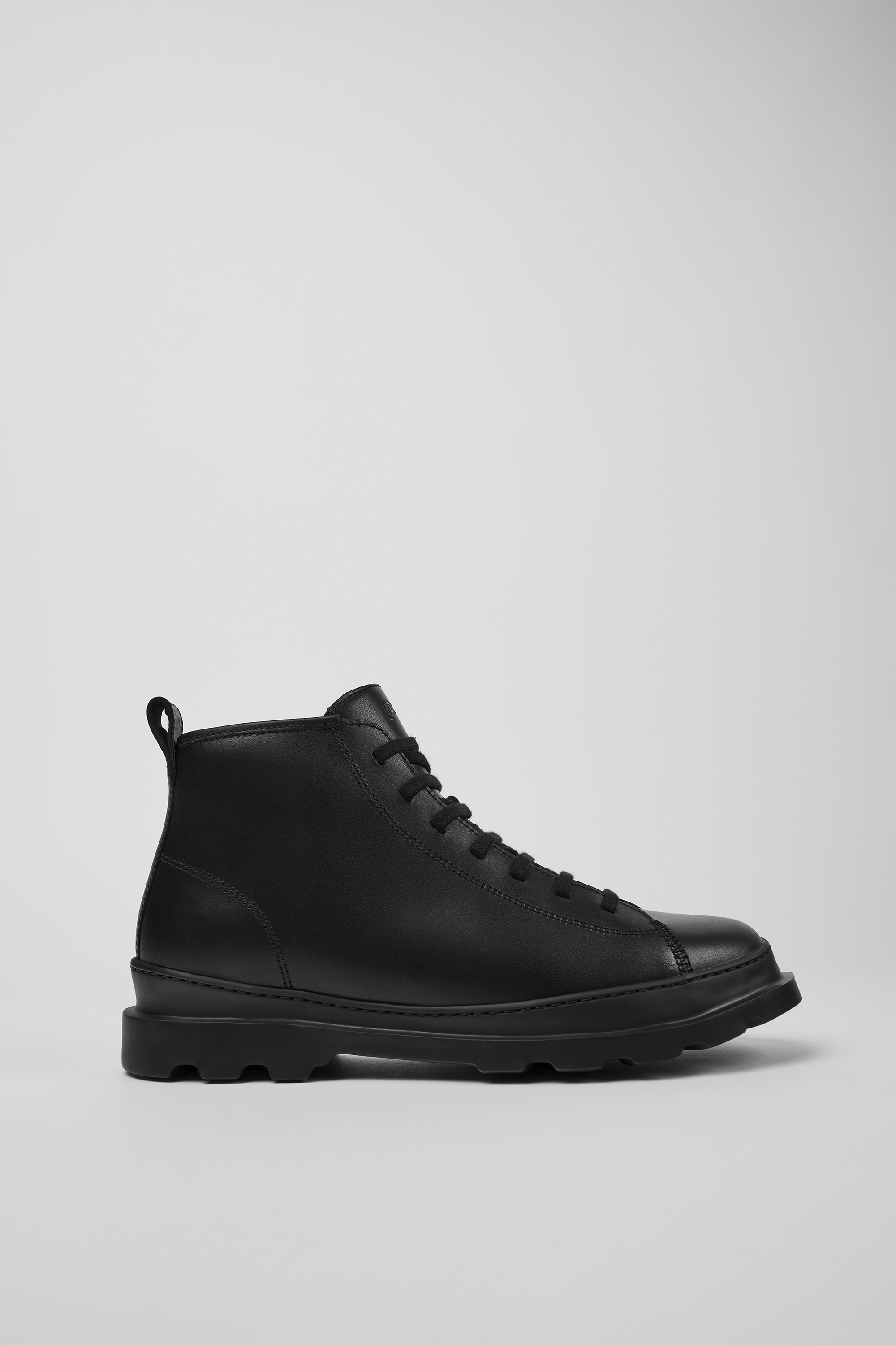 Brutus - Black leather ankle boots for men
