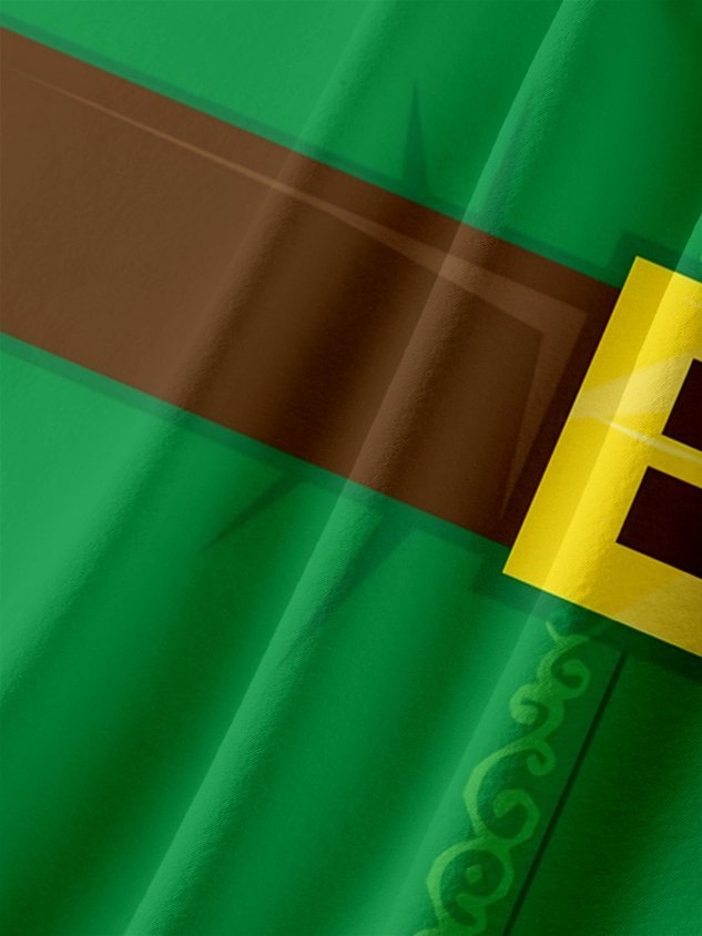 Christmas Elf Chest Pocket Short Sleeve Shirt