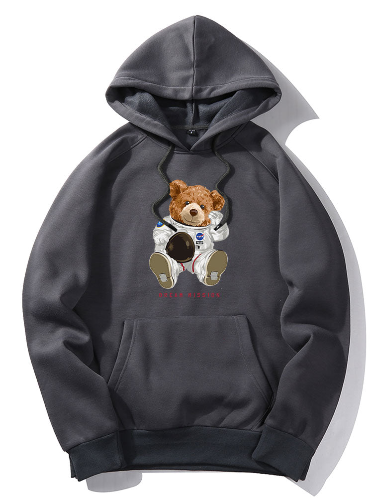 NASA Astronaut Bear Print Hoodie