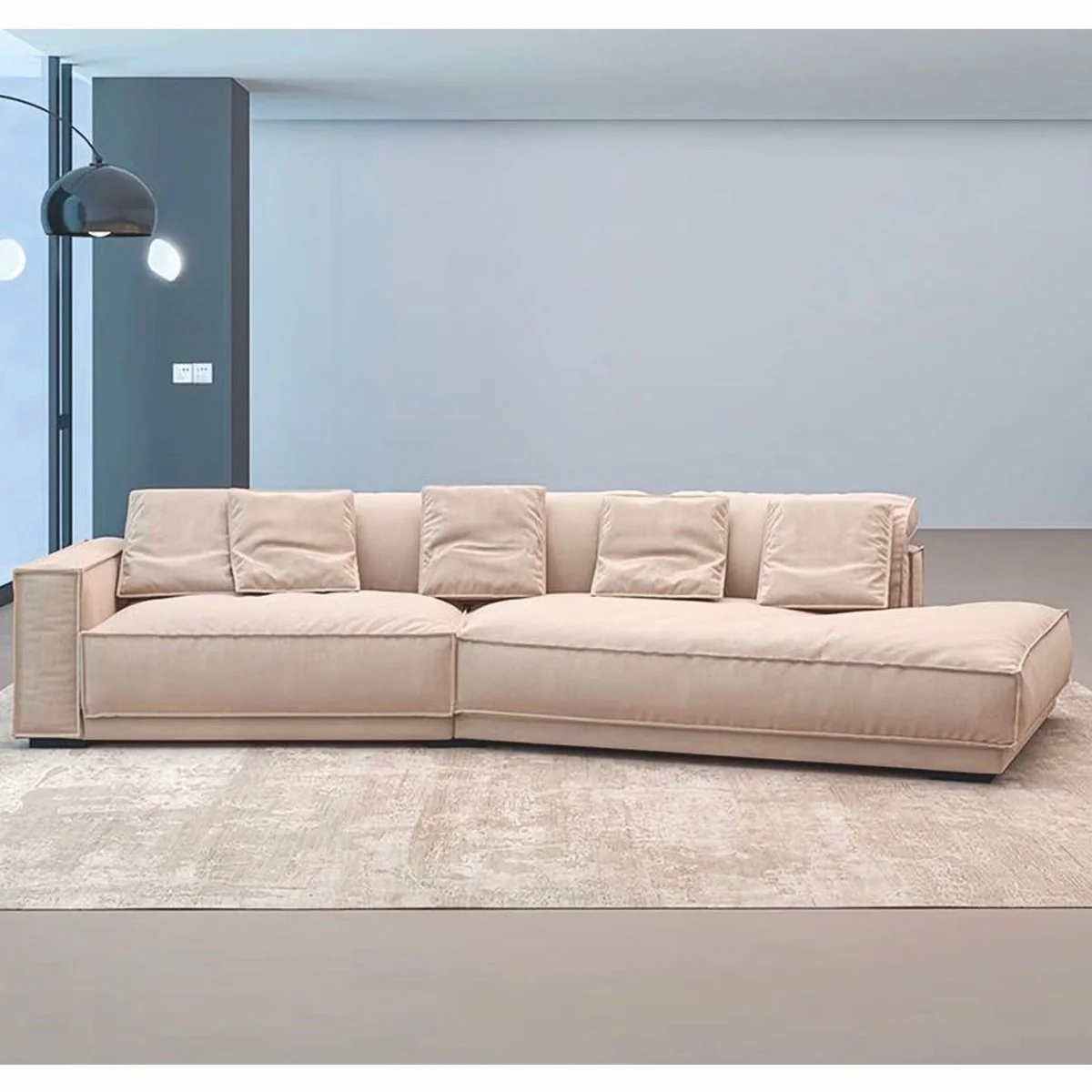 Casa Padrino sof¨¢ de sal¨®n y hotel de lujo lado izquierdo beige 320 cm - Muebles de lujo
