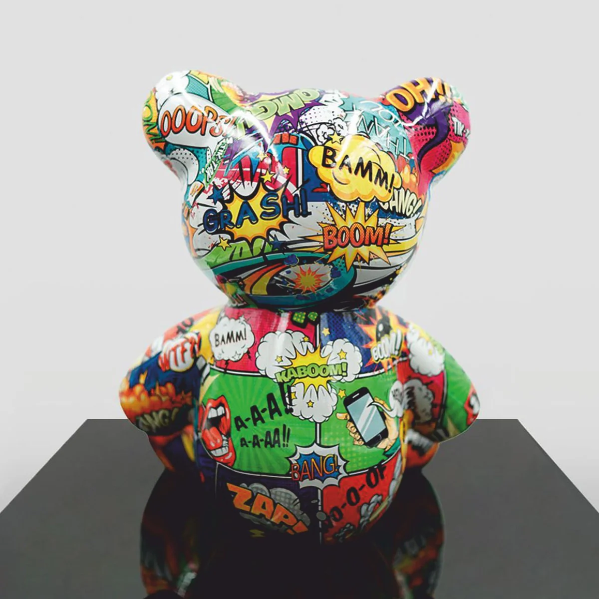 Casa Padrino figura decorativa de lujo osito de peluche colorido A. 35 cm - Escultura decorativa