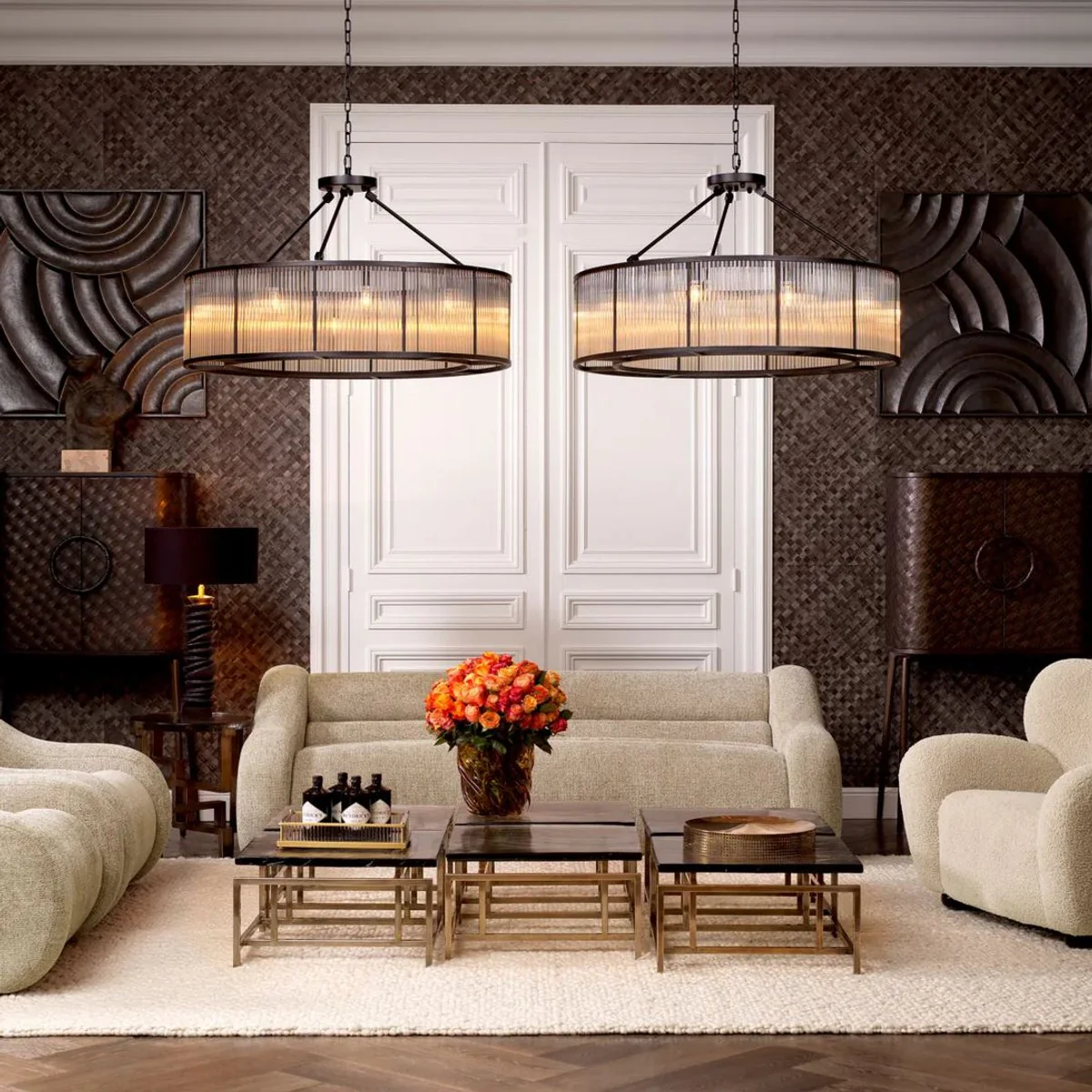 Casa Padrino sof¨¢ de lujo arena 230 x 120 x A. 71 cm - Sof¨¢ de sal¨®n curvo - Muebles de sal¨®n - Muebles de lujo - Interior de sal¨®n - Interior de lujo - Calidad de lujo