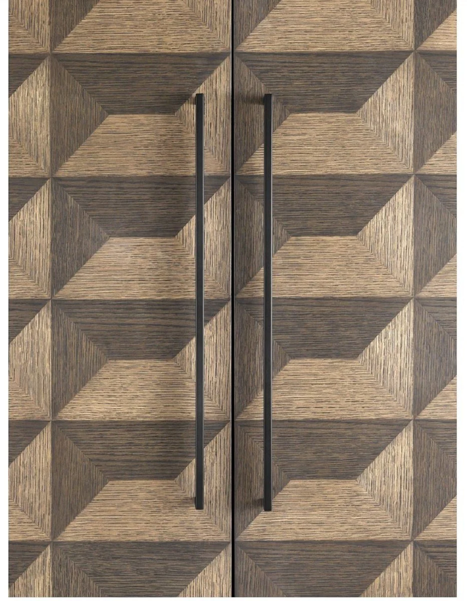 Casa Padrino gabinete de vino de lujo con 2 puertas marr¨®n / marr¨®n oscuro / negro 95 x 58 x H. 168.5 cm - Muebles de Bar - Calidad de Lujo