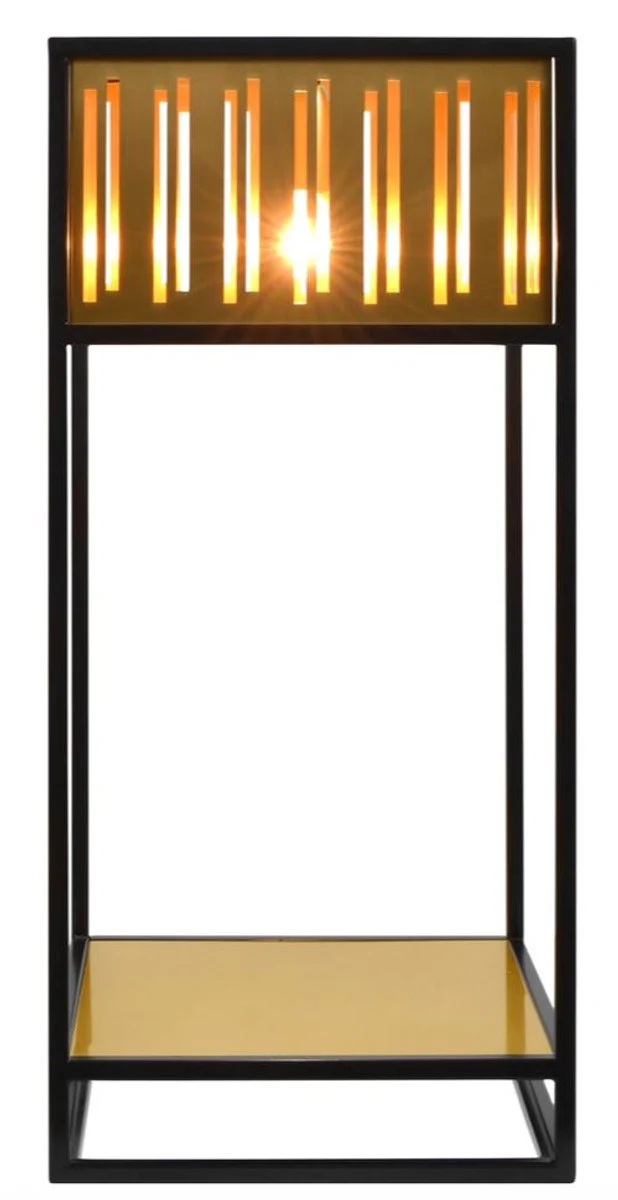 Casa Padrino l¨¢mpara de mesa de lujo con marco revestido de polvo negro - colecci¨®n de hotel