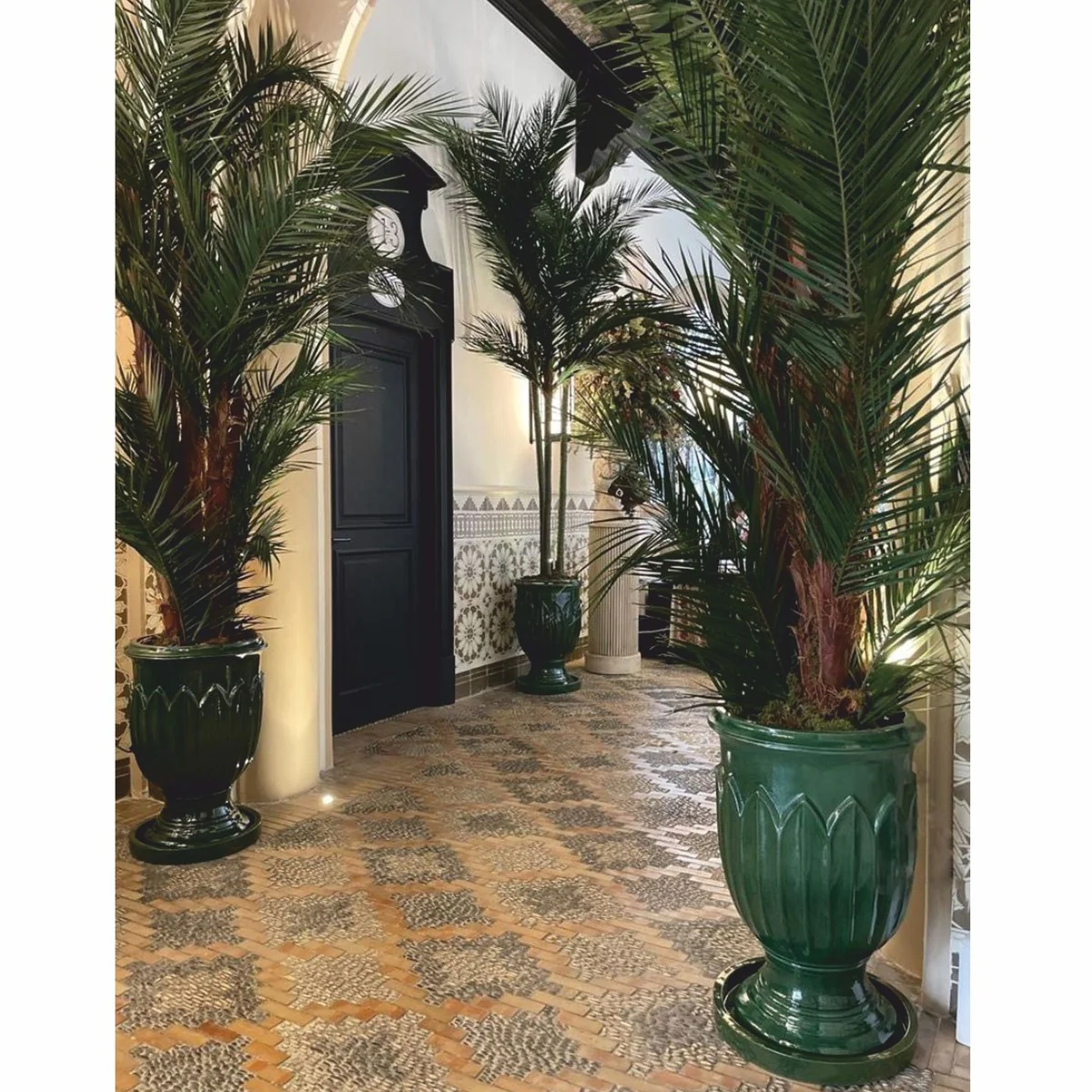 Casa Padrino maceta de cer¨¢mica de lujo verde ? 53 x A. 81 cm - Decoraci¨®n para Hoteles y Jardines