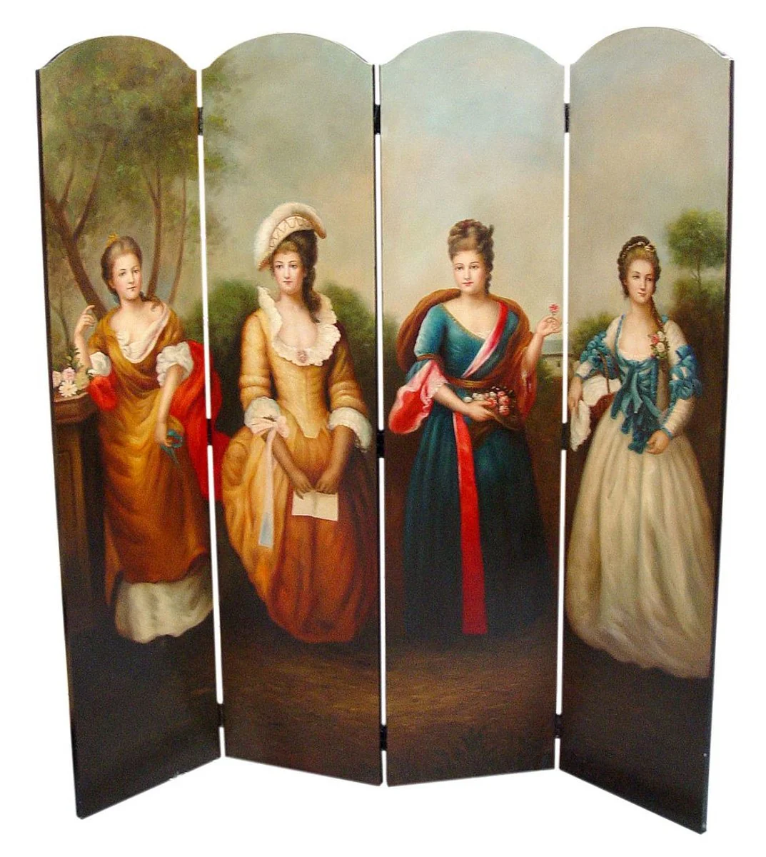 Casa Padrino Art Deco Divisor de Comedor Multicolor 161 x H. 168,7 cm - Pantalla de Privacidad de Pantalla de Lujo