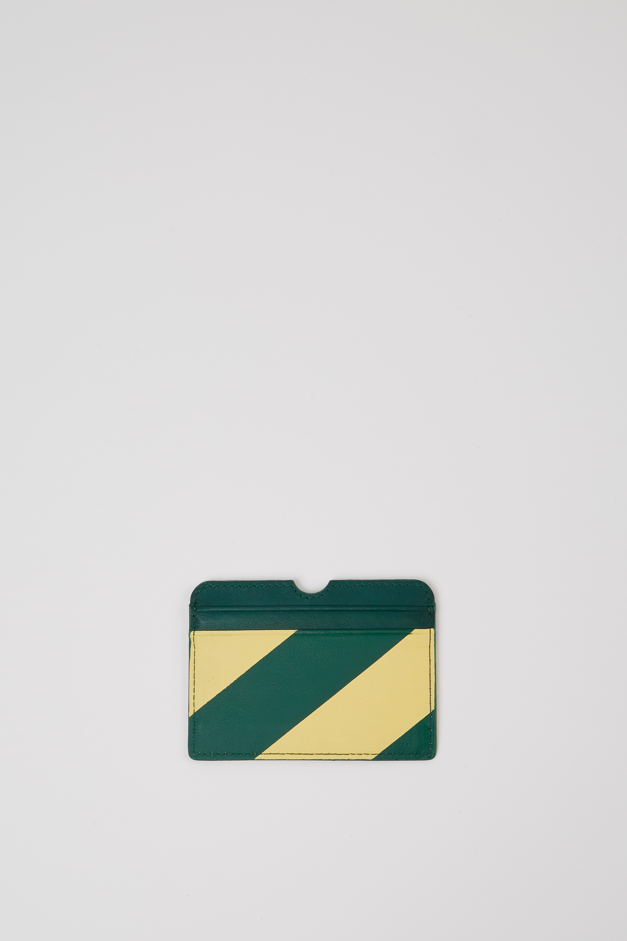 Mosa - Green and yellow leather card case