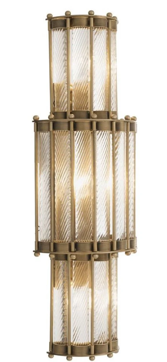 Casa Padrino lámpara de pared de lujo latón antiguo 22,5 x 15 x H. 65 cm - Lámpara de Sala