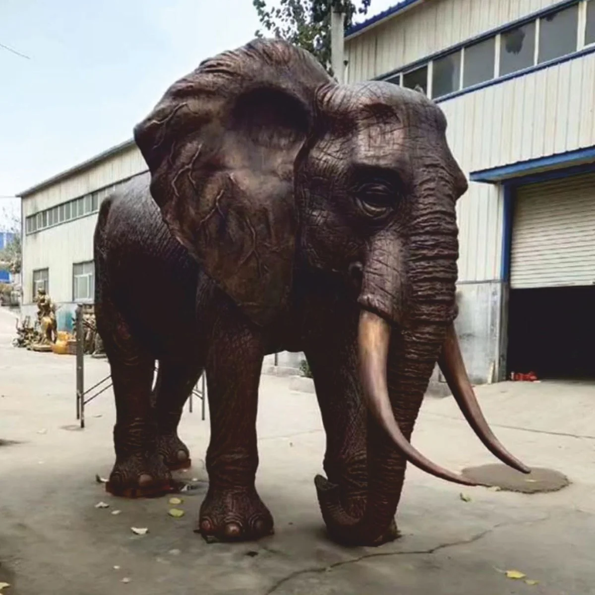 Casa Padrino escultura decorativa de bronce XXL elefante A. 200 cm - Figura de jard¨ªn de tama?o natural