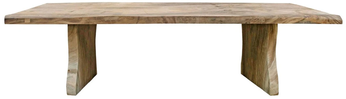 Casa Padrino mesa de comedor da estilo campestre natural 300 cm - Enorme mesa de cocina r¨²stica de madera maciza - Muebles de comedor r¨²sticos - Muebles de comedor estilo campestre de madera maciza