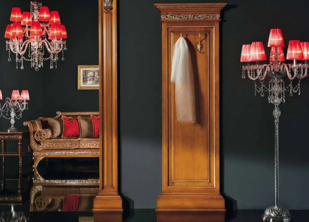 Casa Padrino lámpara de pie de cristal barroco de lujo plata / rojo Ø 66 x A. 181 cm - Magnífica lámpara de pie de estilo barroco con cristal veneciano y cristal de Swarovski - Hecho en Italia