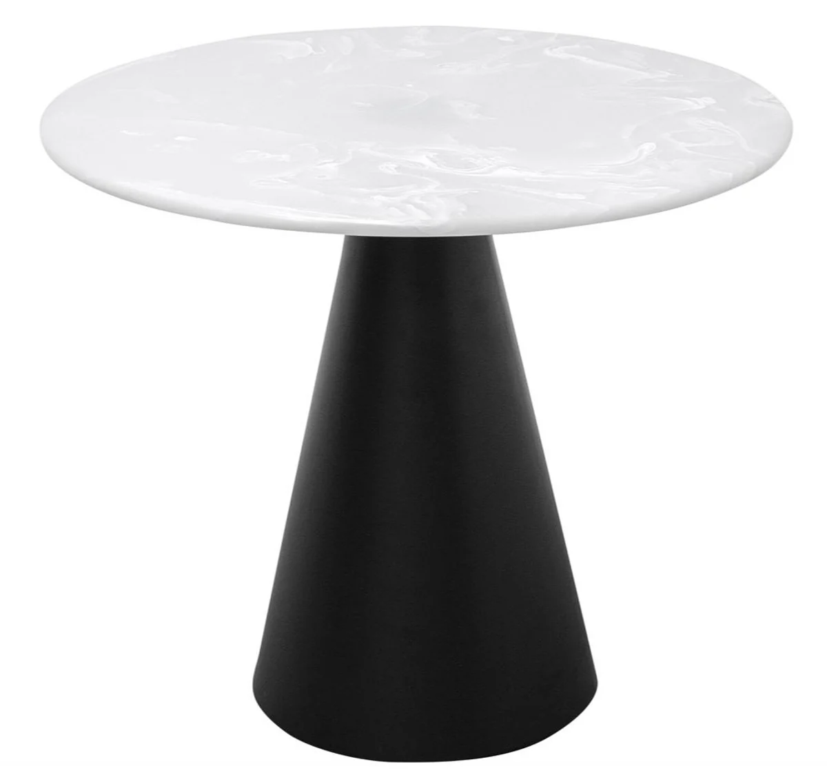 Casa Padrino mesa de sof¨¢ de dise?o negro / blanco 70 x H. 60 cm - Mesa de Sal¨®n