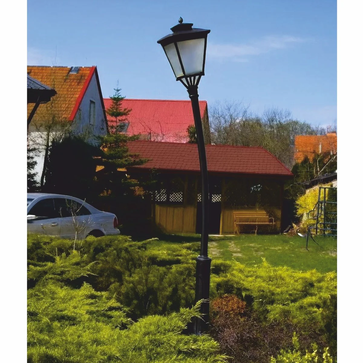 Casa Padrino linterna de jard¨ªn Art Nouveau negro A. 353,5 cm - Iluminaci¨®n exterior