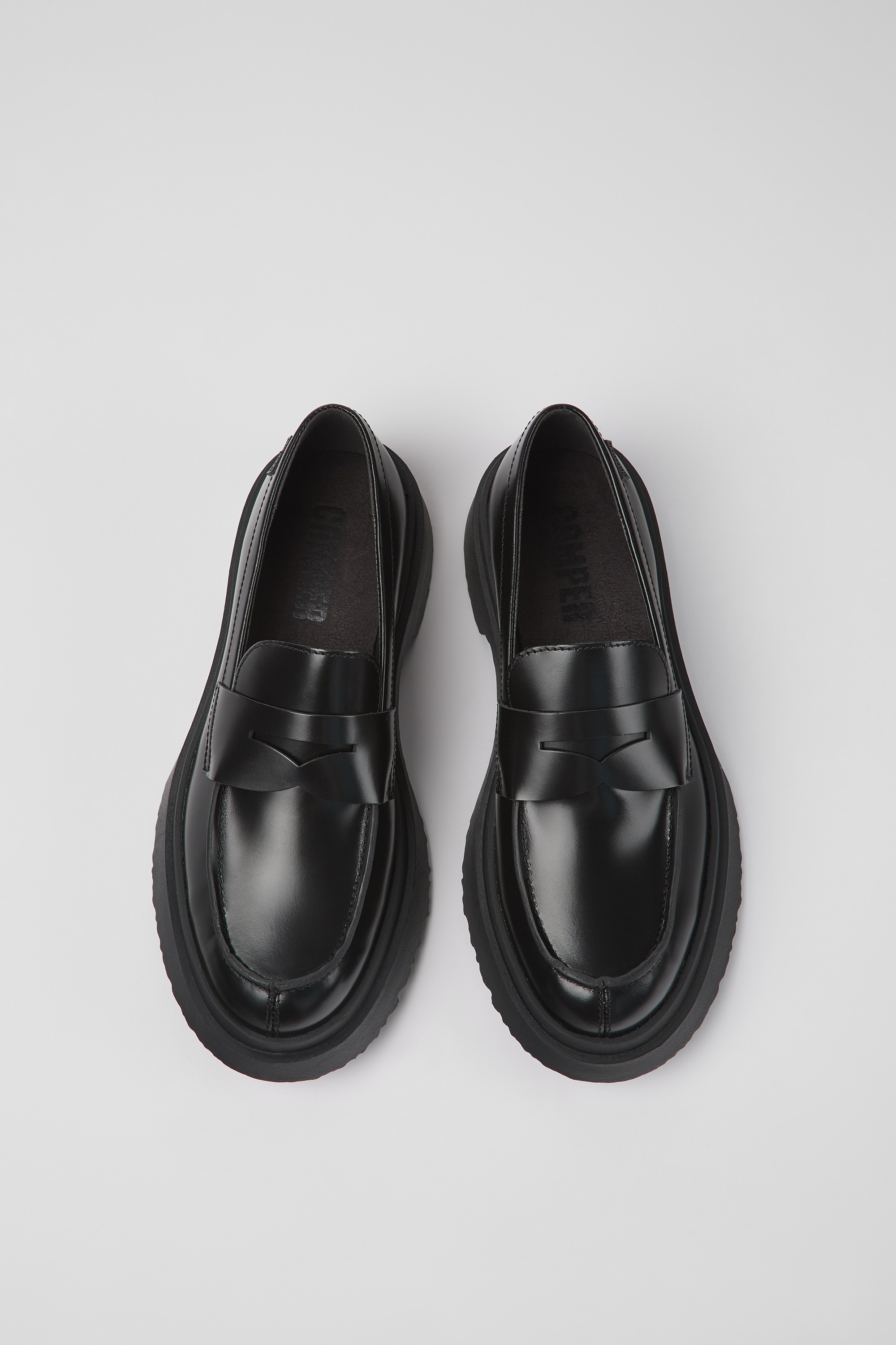 Walden - Black leather loafers for women