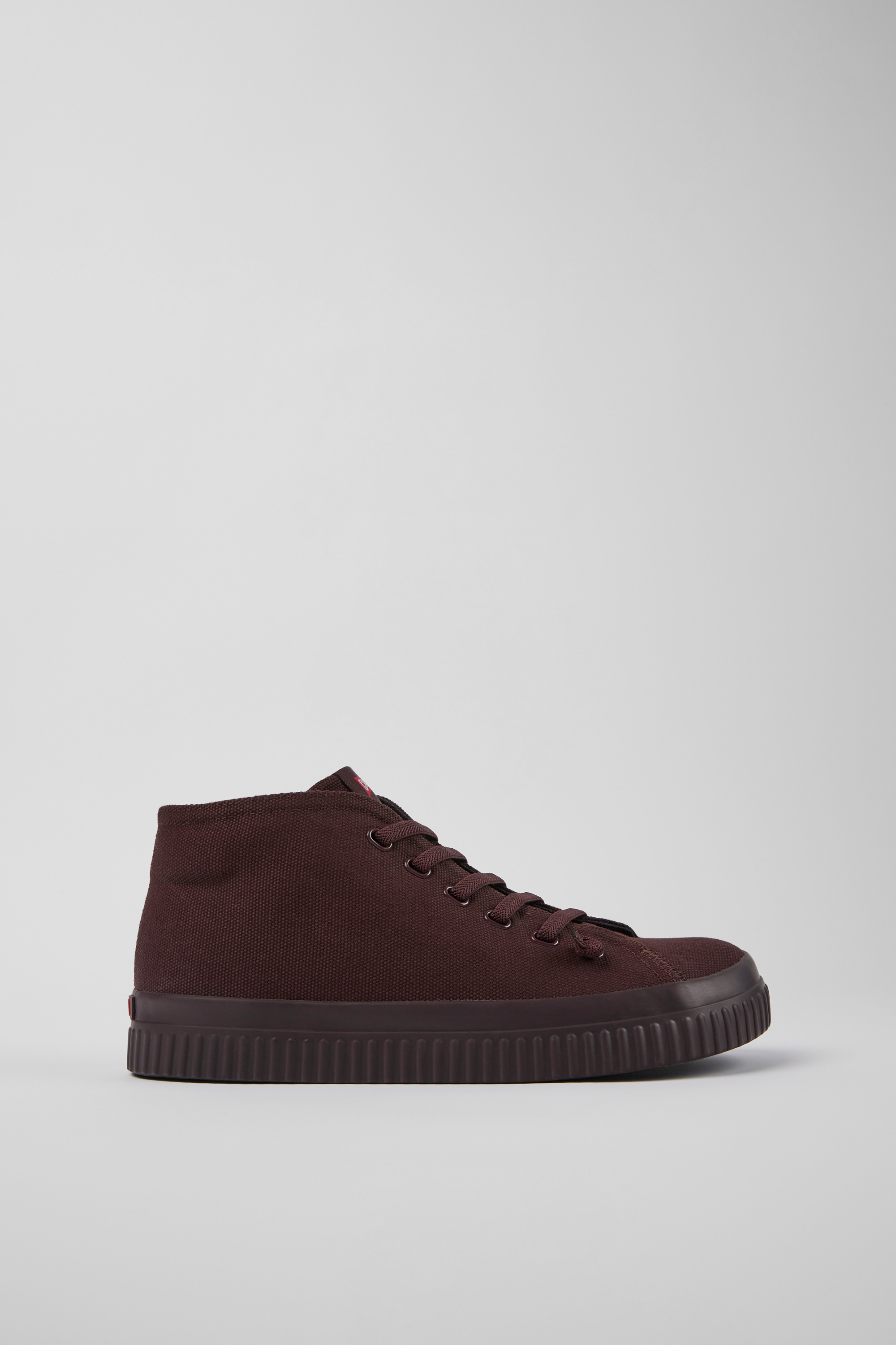 Peu Roda - Burgundy recycled cotton sneakers for men