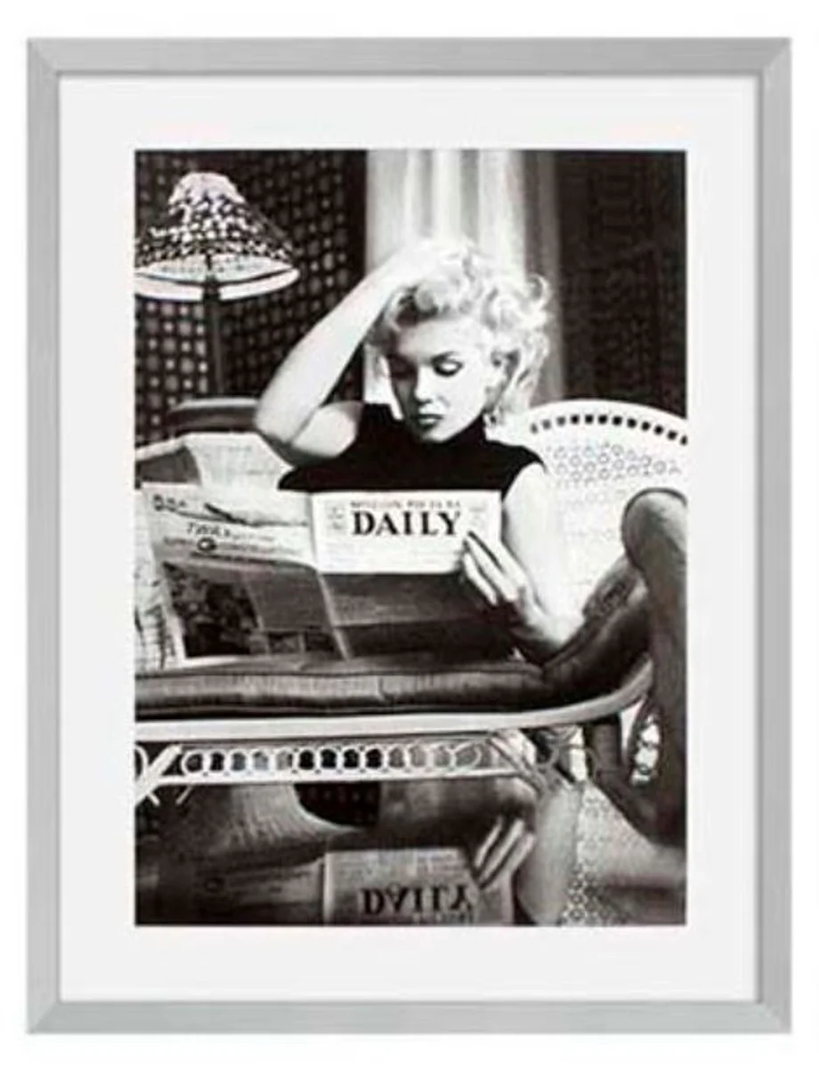 Casa Padrino Imágenes Conjunto de 2 Marilyn Monroe Plata 69 x H. 89 cm - Decoración de Pared de Lujo