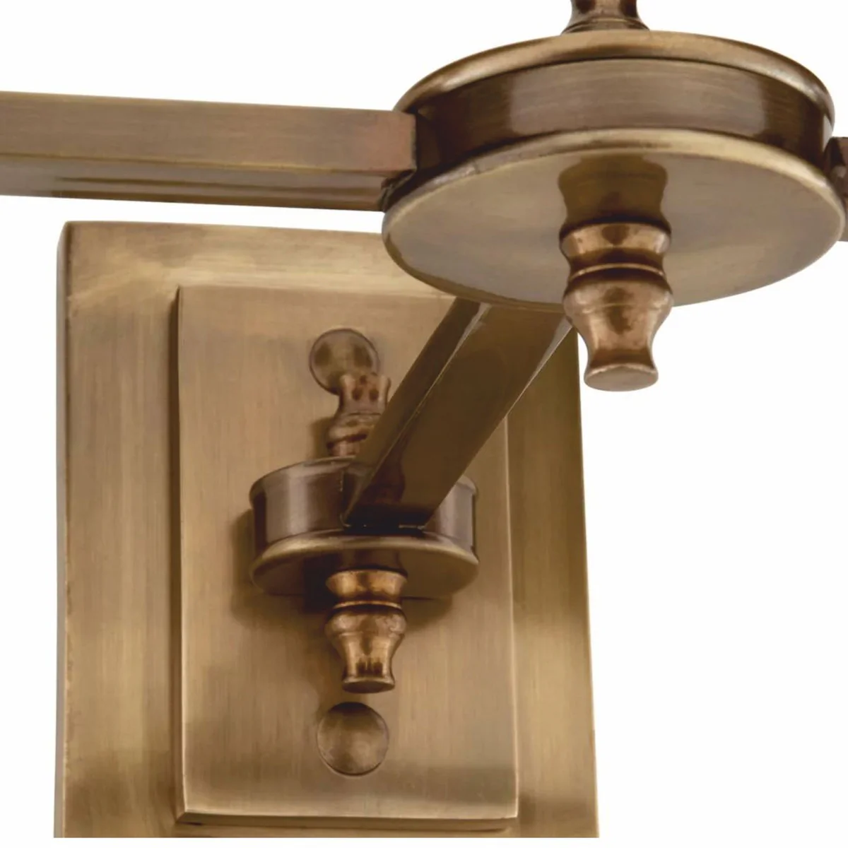 Casa Padrino l¨¢mpara de pared doble de lujo lat¨®n antiguo/ blanco 40 cm - Iluminaci¨®n de lujo