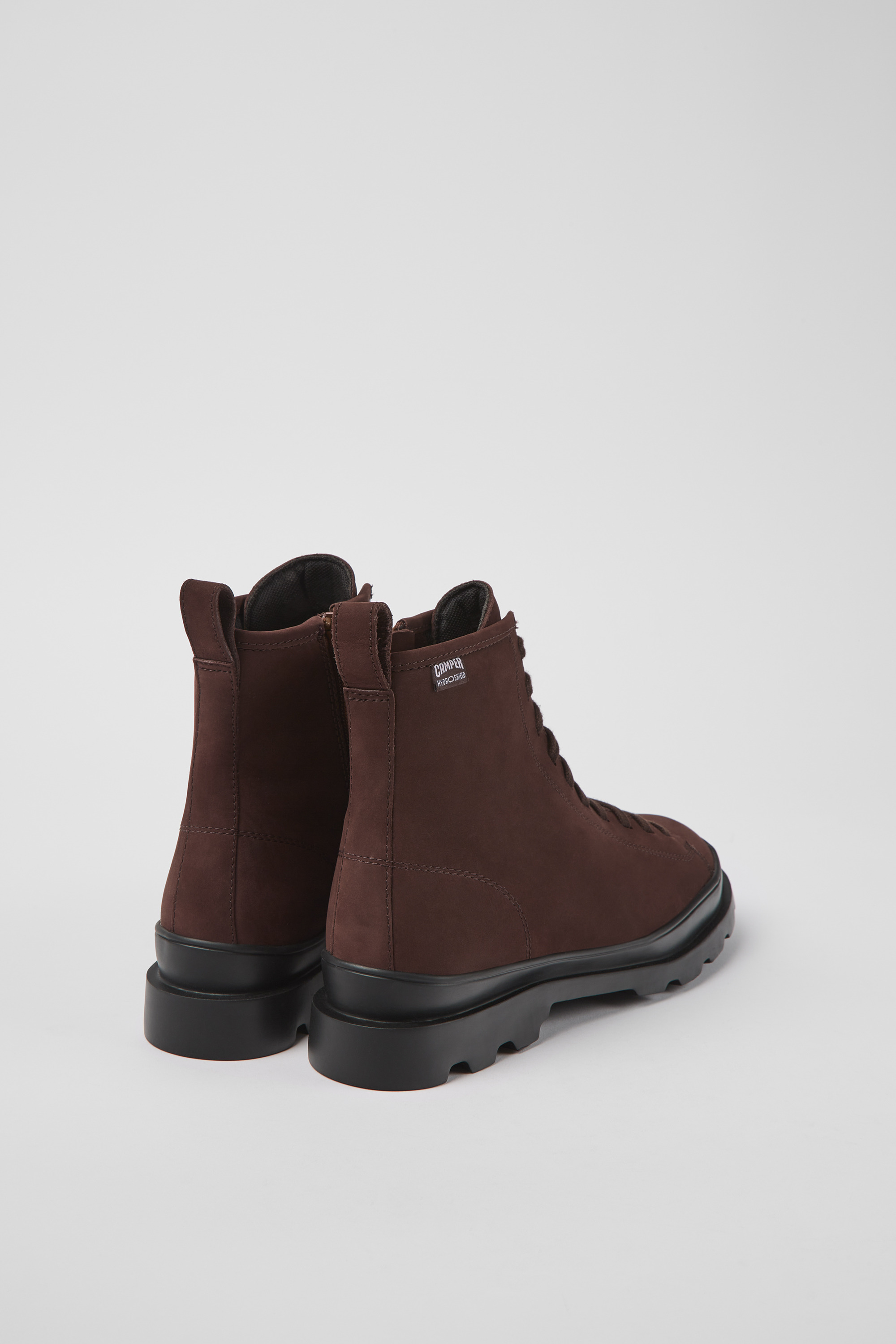 Brutus HYDROSHIELD - Burgundy leather lace-up boots for women