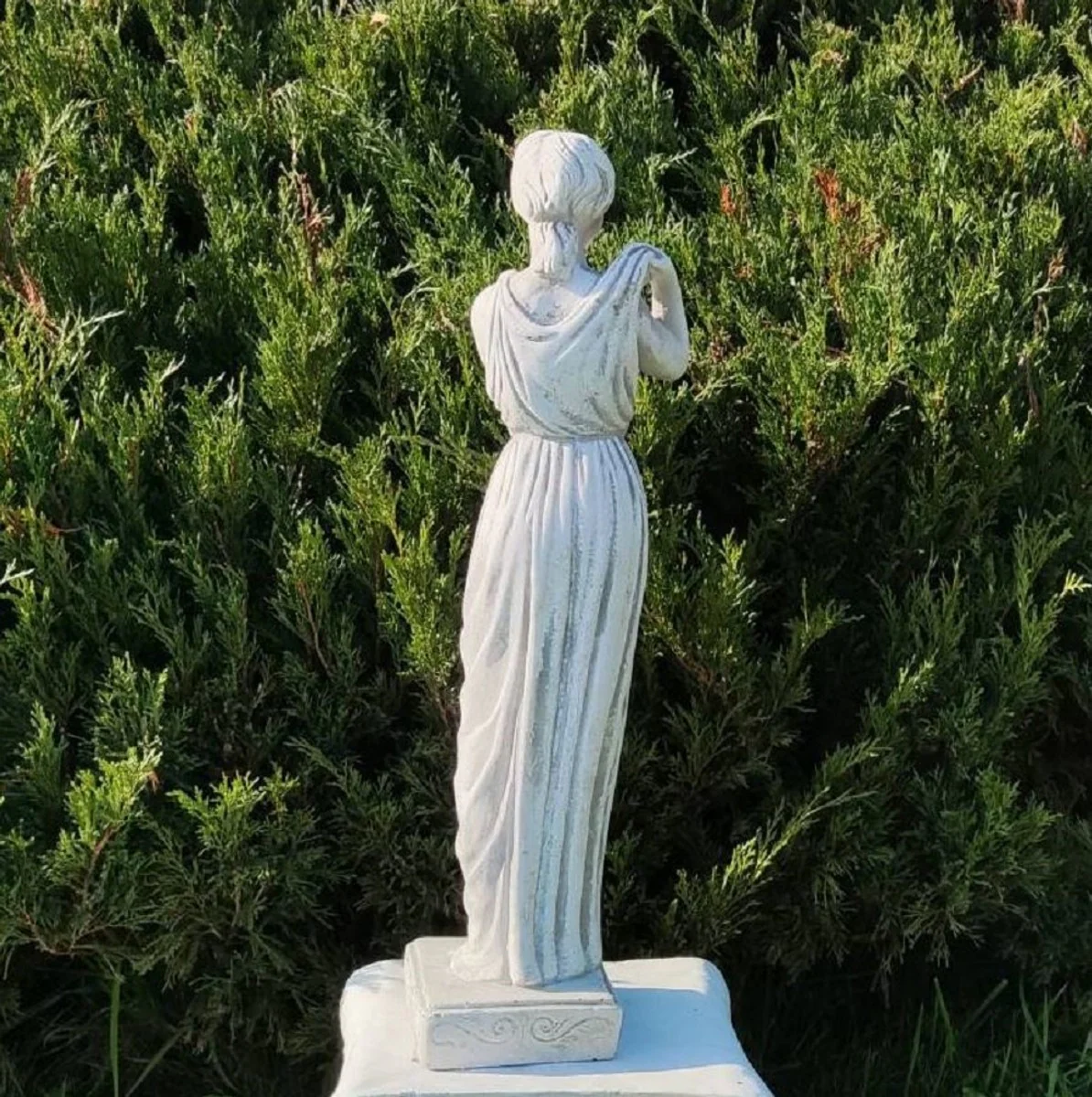 Casa Padrino escultura decorativa de piedra para jard¨ªn Art Nouveau se?ora gris A. 48 cm