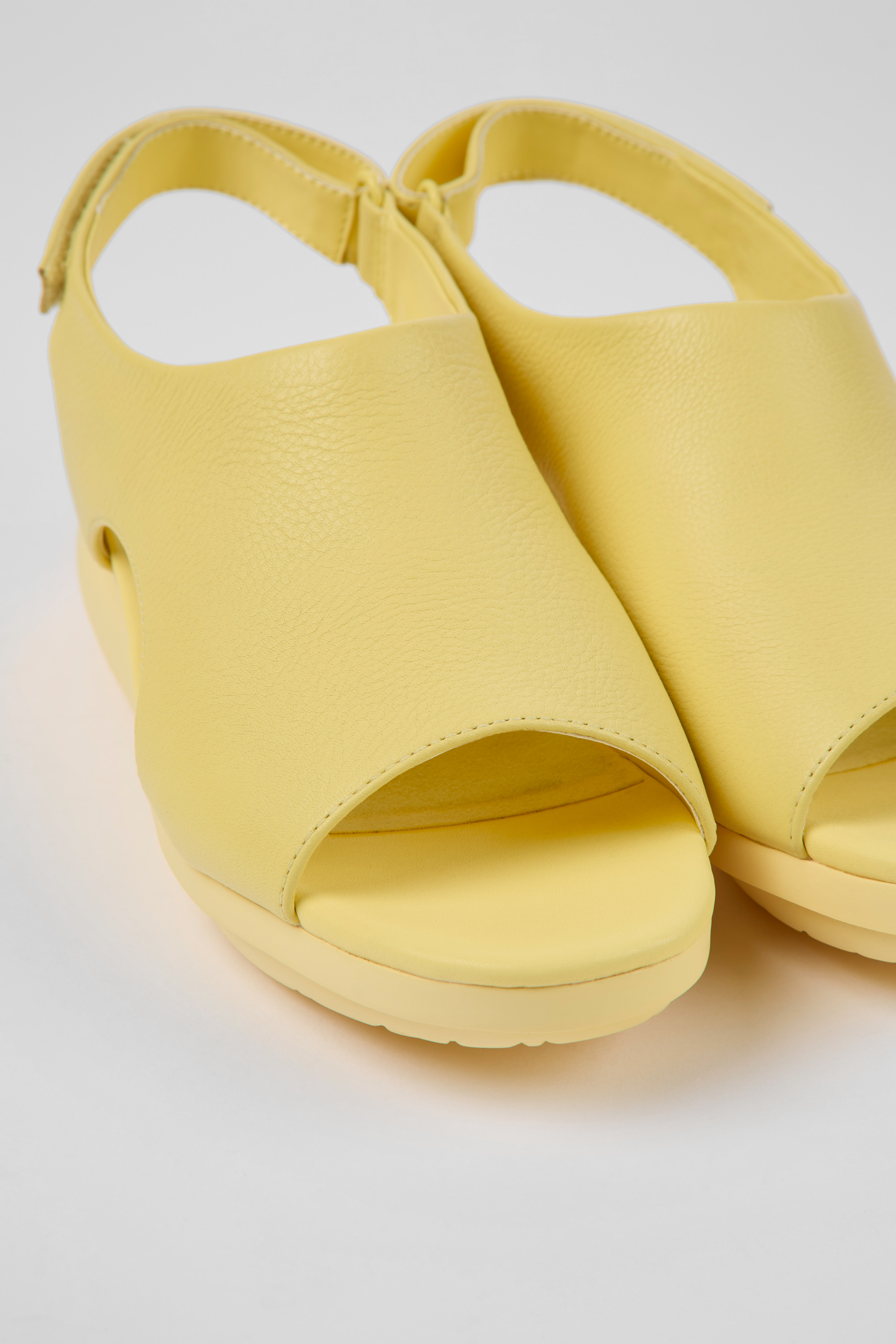 Balloon - Yellow leather sandals for women