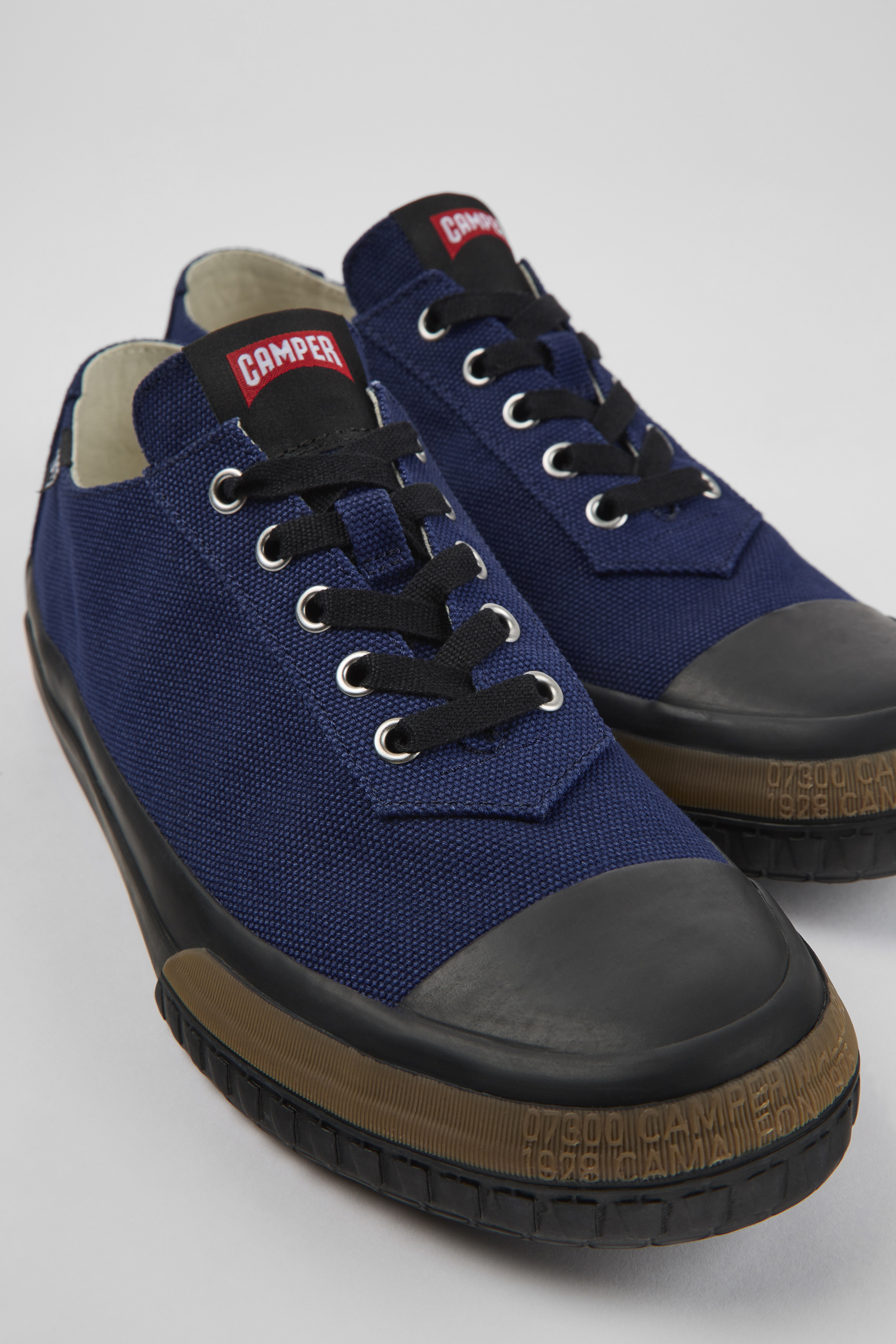 Camaleon - Blue recycled cotton sneakers for men