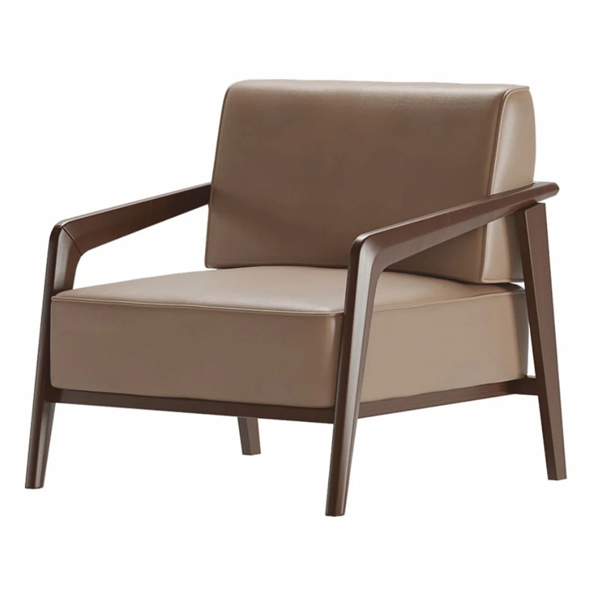 Casa Padrino sill¨®n de sal¨®n y hotel de lujo de cuero artificial marr¨®n / marr¨®n oscuro - Muebles de lujo