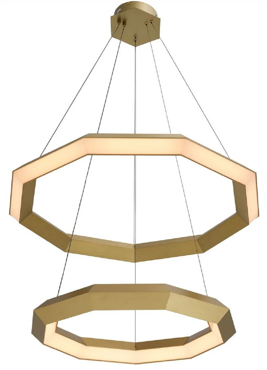 Casa Padrino araña de luces de lujo latón antiguo Ø 80 x A. 206 cm - Araña de luces de salón - Araña de luces de hotel - Calidad de Lujo