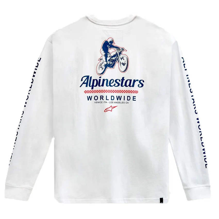 CAMISETA ALPINESTARS AUTHENTICATED LONG SLEEVE BLANCO