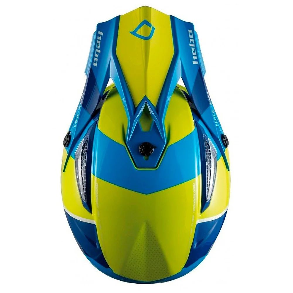 CASCO CROSS / ENDURO HEBO RIPPLE LIMA / AZUL