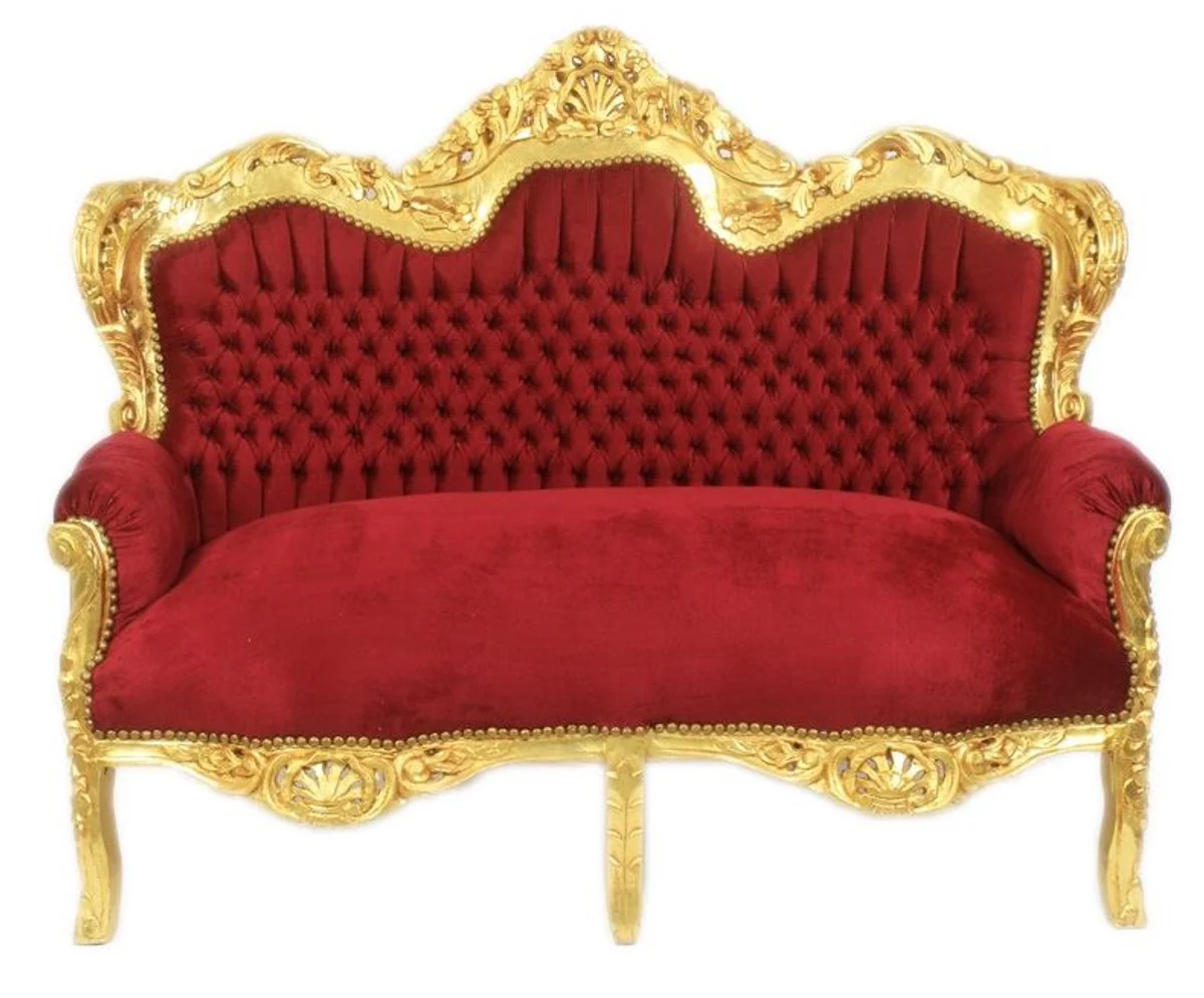 Casa Padrino Baroque Sof¨¢ 2 plazas Master Burdeos / Oro - Muebles