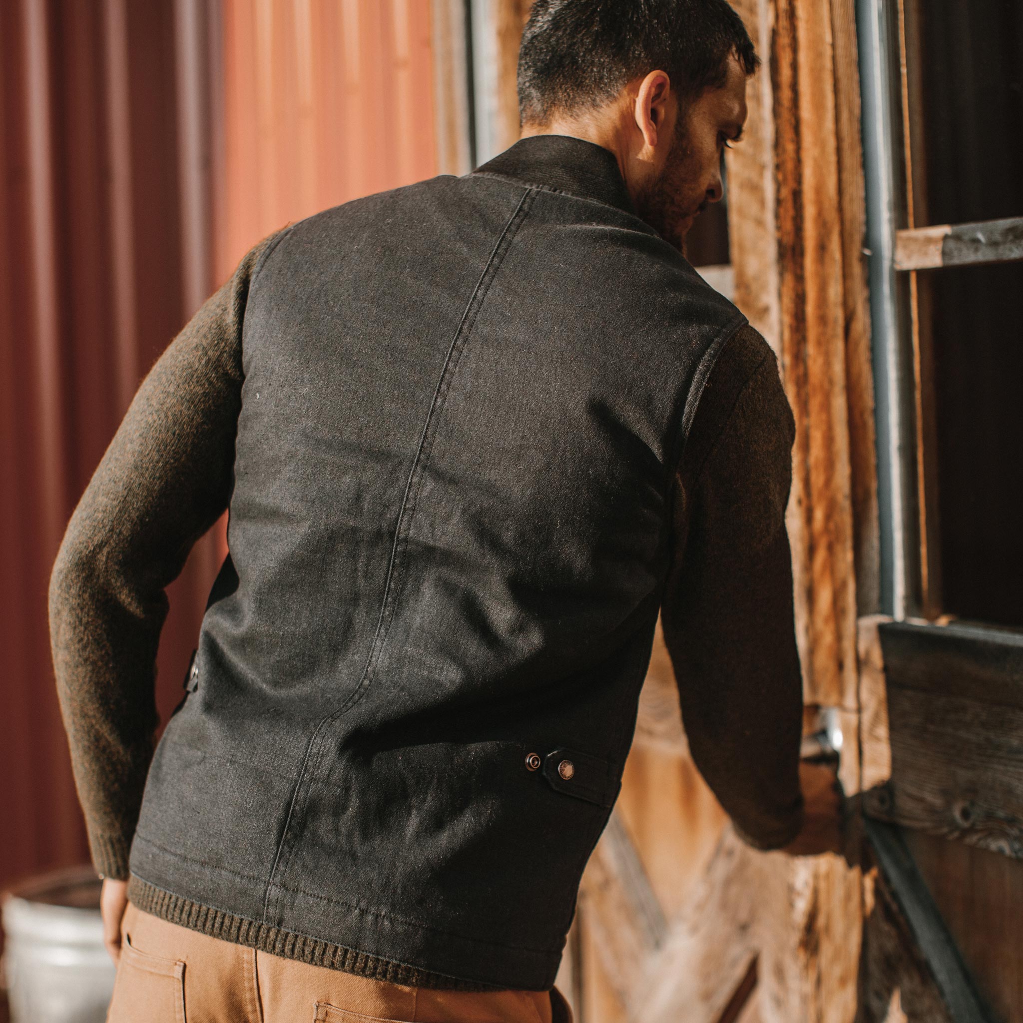 The Workhorse Vest in Coal Boss Duck