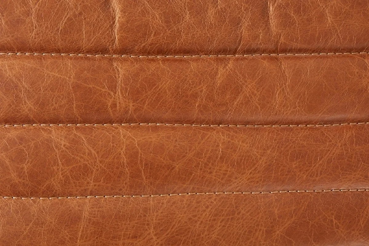 Casa Padrino luxury genuine leather armchair brown 127 x 110 x H. 67 cm - Hotel Leather Furniture